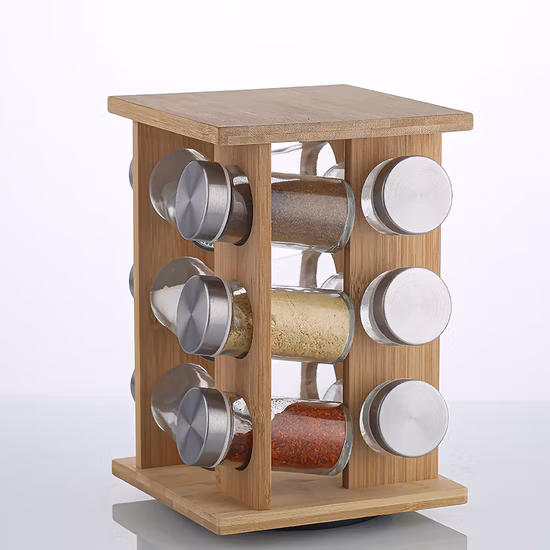 Lot de 4 bouteilles de stockage de boissons de jus en verre transparent carré de 900 ml avec bouchon en plastique