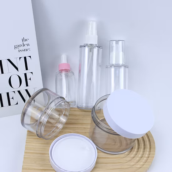 15 ml 30 ml 50 ml pot cosmétique en plastique et ensemble d'emballage cosmétique de bouteille
